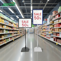 Présentoir publicitaire métallique pour supermarché, support de signalisation A4, présentoir de prix réglable en hauteur, antirouille