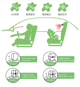 Full HD 4 .3 Inch 1080P Hỗ Trợ Ứng Dụng Với Tầm Nhìn Ban Đêm Wifi Phía Trước Và Phía Sau Ống Kính Kép Bé Xe Máy Ảnh Bé Xe Máy Ghi Âm - Product Image 4