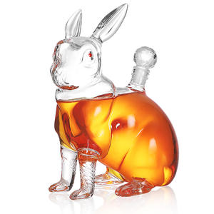 Carafe à <span class=keywords><strong>vin</strong></span> en verre artisanal en forme d'animal, carafe en verre en forme de <span class=keywords><strong>lapin</strong></span>, carafe en verre en forme de lièvre - Product Image 1