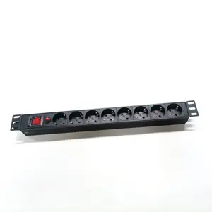 16A 19 ''1U Switched Deutschland Typ 8 Wege Server Rack PDU