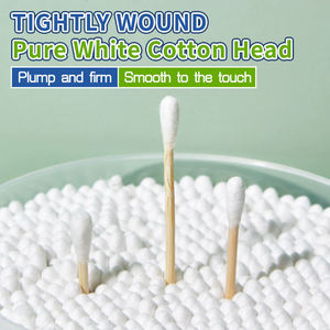 LMLTOP Vente en gros de cotons-tiges personnalisés de haute qualité en <span class=keywords><strong>coton</strong></span> biologique, double tête, écologiques, réutilisables, recyclables, avec bâtonnet en papier - Product Image 4