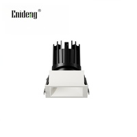 Spot LED encastré carré réglable 2700K-5000K CRI 90 anti-éblouissement pour plafond, angle de faisceau 15/24/36/50 degrés