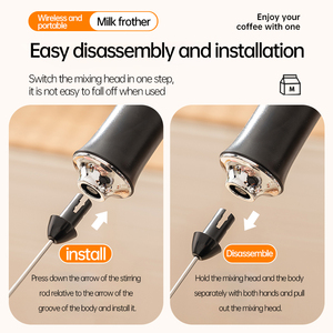 Sữa Frother với USB Charger - 3 tốc độ và 3 thép không gỉ cầm tay máy trộn, hoàn hảo Frother cho cà phê, matcha - Product Image 6