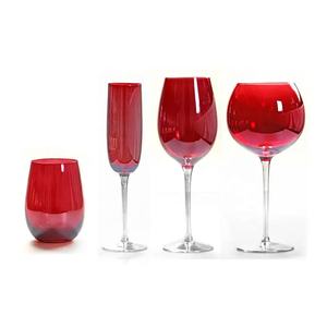 Ensemble de gobelets à vin blanc faits à la main en cristal sans plomb de luxe à pied violet rouge coloré pour <span class=keywords><strong>bar</strong></span> de fête de mariage - Product Image 4