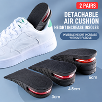 Semelles rehausseuses réglables en hauteur avec coussin d'air amovible, inserts de talon de 3cm, 5cm, 7cm, 9cm, 11cm pour femmes et hommes