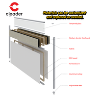 Ensemble complet de mobilier de bureau exécutif avec cloison, poste de travail modulaire pour 6 personnes