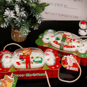 Caja de plástico <span class=keywords><strong>para</strong></span> postres y tartas en forma de caramelo de <span class=keywords><strong>Navidad</strong></span> al por mayor <span class=keywords><strong>con</strong></span> soporte de papel <span class=keywords><strong>para</strong></span> comida desechable, caja transparente <span class=keywords><strong>para</strong></span> exhibir caramelos - Product Image 3
