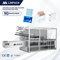 LINPACK Assurance qualité Ligne d'emballage en carton Emballage de boîtes de serviettes hygiéniques Machine d'emballage de tampons entièrement automatique