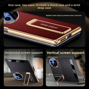 For VIVOXFold5 mobile phone case electroplated magnetic suction flip wristband bracket anti-drop <b>folding</b> <b>screen</b> protective cover - Product Image 3