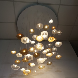 Trung Sơn Tùy Chỉnh Kỹ Thuật Mặt Dây Chuyền Màu Nghệ Thuật Thủy Tinh Treo Đèn Treo Treo Gắn Cho Cầu Thang Hoặc Sống Trang Trí Đèn - Product Image 2