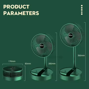 Ventilateur pliable rétro rechargeable 2 en 1, ventilateur portable pliable à 3 vitesses, ventilateur télescopique USB à faible bruit pour l'extérieur et la maison - Product Image 2