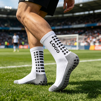 Chaussettes de football personnalisées pour hommes, antidérapantes, en tricot, respirantes, avec grip sportif, logo personnalisé