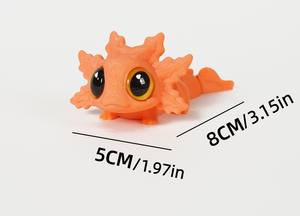 SHIQU Jouets géants en PLA imprimés en 3D, salamandres colorées, amusantes et créatives, figurines d'action, aimants de réfrigérateur, souvenirs du zoo, animaux originaux - Product Image 2