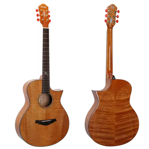 OSTEN TE8-S High-end Cutaway Canada Maple Solid Top High Glossy 40 Inch Acoustic Guitar Mahogany Neck Fingerboard - Product Image 1