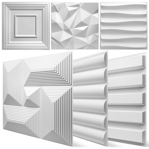 Modern Geometric 3D Wall Panel for <strong>Home</strong> <strong>Renovation</strong> for Living Room Bedroom Hotel PVC &amp; Vinyl Moisture-Proof 1-Year Warranty - Product Image 3