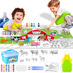 Bán buôn tùy chỉnh giáo dục trang trại động vật Màu Mat 3D Tự làm trang trại động vật sơn Kit màu nghệ thuật thiết lập trẻ em vẽ đồ chơi - Product Image 1