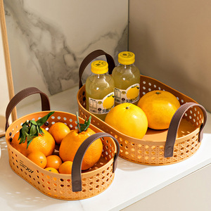 Oval Fruit And Vegetable <b>Basket</b> With Handle Size M For Kitchen Storage - Product Image 1