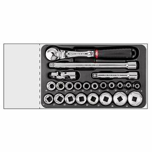 Juego de llaves de vaso Usag de 1/2 pulgada, kit de herramientas manuales de acero al cromo vanadio, 37x23x7.5 cm - Product Image 1