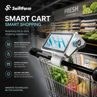 Nouveauté : chariot intelligent pour hypermarchés et centres commerciaux avec capteur de vision IA et prise en charge du paiement NFC