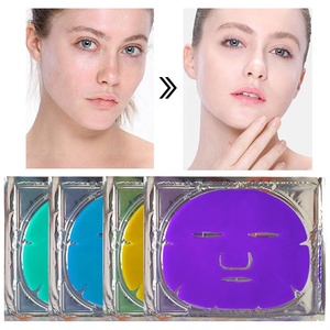 Mascarilla Facial de Colágeno Orgánico Multicolor <span class=keywords><strong>con</strong></span> Vitamina C, Cristal, Iluminadora, Reafirmante, Antiarrugas, Hidratante, <span class=keywords><strong>con</strong></span> Logotipo Personalizado, Vegana, OEM - Product Image 1