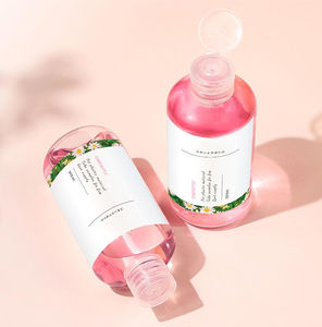 Flip Top Cap <span class=keywords><strong>Rose</strong></span> Water Toner Champú Acondicionador Botellas Transparentes 500ml 16 oz Loción Gel de ducha Botella de lavado corporal Transparente - Product Image 1