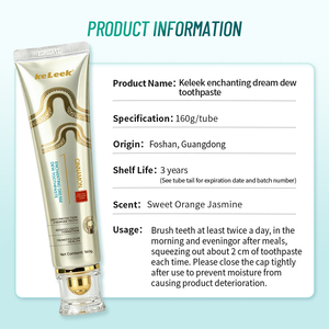 <span class=keywords><strong>Dentifrice</strong></span> Keleek à <span class=keywords><strong>la</strong></span> cannelle et au fluorure, anti-caries, renforce l'émail, blanchit les dents, soin des gencives, <span class=keywords><strong>dentifrice</strong></span> oral, coffret cadeau 160g - Product Image 4