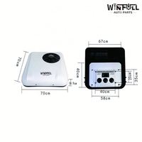 Climatiseur de toit compact WINFULL 6800 BTU R-134a 12V blanc pour camping-car/camion, chaud/froid, OE WFC7040, garantie 1 an, 2000 m³/h