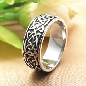 <b>Titanium</b> Steel Viking <b>Ring</b> Retro Silver Men's Punk Jewelry Gift 212010 - Product Image 2