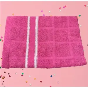 Serviettes de bain Leslie 100% coton, couleur unie, rectangulaires, pour usage domestique - Product Image 3