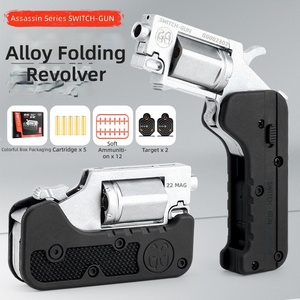 Nuevo <span class=keywords><strong>Revólver</strong></span> de Juguete Plegable de Aleación que Dispara Balas Blandas, Pistola de Juguete para Niños, Pistolas Plegables de Aleación de Nylon que Disparan Balas Blandas - Product Image 6