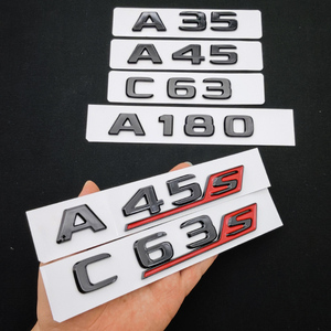 3D ABS lettere nere luminose A35 A45 C63 A180 A45S C63S adesivo auto per <span class=keywords><strong>Mercedes</strong></span> <span class=keywords><strong>Benz</strong></span> accessori decorazione auto - Product Image 2