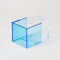 Vitrine en acrylique personnalisée, boîte transparente en plexiglas avec couvercle coulissant