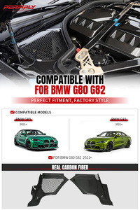 Perfiply 高品质干式碳纤维发动机舱通风格栅适用于 BMW G80 G82 M3 M4 2021+网状设计发动机舱装饰件 - Product Image 2