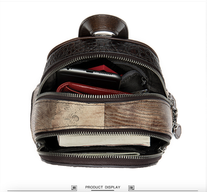 Sac à main rétro en cuir de vache véritable Andong pour femmes et filles, sac à bandoulière multifonctionnel, petit sac à dos pour l'extérieur - Product Image 4
