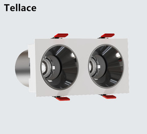 TELLACE Haute Qualité Luminosité Blanc Noir Maison Hôtel Bureau En Aluminium Moulé Sous Pression Encastré Plafond Grille 20W Led <span class=keywords><strong>Spot</strong></span> Down Light - Product Image 2