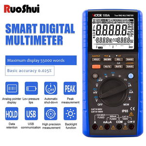 Multímetro Digital VICTOR 189A True RMS con Precisión del 0.025%, 55000 Lecturas, Almacenamiento de Datos de 20000, Soporte SCPI, Registrador de Datos USB - Product Image 5