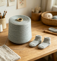 3 #   Fil de polyester brut gris 32S haute ténacité, fin et uniforme, idéal pour la confection de sous-vêtements de mode et de vêtements décontractés