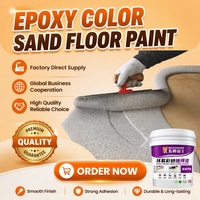 Peinture époxy colorée résistante aux taches pour sols en sable, matériau de revêtement de sol sans joint pour la décoration des halls d'hôtel
