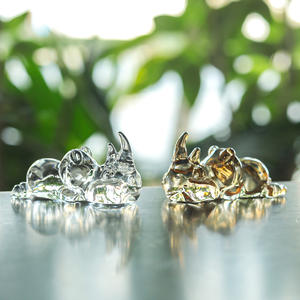 Figuras de Rinoceronte de Cristal en 4 Colores, Coleccionables, Ecológicas, Mini Bola Pulida para Decoración de Mesa y Hogar - Product Image 6