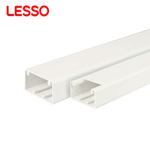 LESSO Protéger l'intérieur des goulottes électriques en PVC Conduits de câblage carrés blancs Plastique Fonction de résistance <span class=keywords><strong>Fil</strong></span> PVC Goulotte de câble 25mm - Product Image 1
