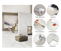 Carreaux de sol de douche en porcelaine polie cheval blanc 60X60 marbre original au design moderne Carreau d'escalier de carrara en céramique pour le Ghana