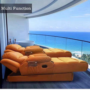 كرسي صالة مستلق متعدد الوظائف من الجلد الطبيعي ، غرفة معيشة فاخرة حديثة ، تخزين كهربائي - Product Image 6