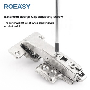 مفصلات خاصة من الحديد والنيكل <span class=keywords><strong>90</strong></span> درجة من Roeasy ، مفصلات إغلاق ناعمة للأبواب للمطبخ والأثاث - Product Image 4