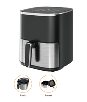 Friteuse à air intelligente 5L four grille-pain petits appareils de cuisine four à friteuse à air numérique intégré avec double chauffage haut et bas