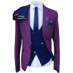 Traje de negocios original de exportación para <span class=keywords><strong>hombre</strong></span>, chaleco de trabajo para banquete de <span class=keywords><strong>boda</strong></span> de poliéster/algodón con cremallera frontal plana - Product Image 3