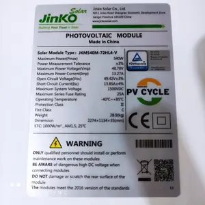 EU Cổ Phiếu Chất lượng cao năng lượng mặt trời bảng điều khiển jinko Mono 550W 545W 540W 535W 530W 525W perc Tấm pin mặt trời giá từ Trung Quốc