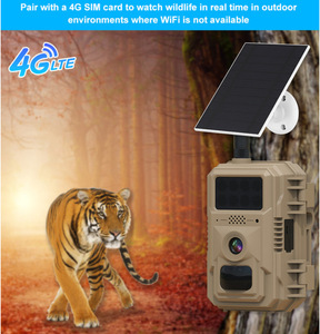 Caméra de chasse solaire 4MP 4G avec carte SIM, déclencheur à détection de mouvement, vision nocturne, étanche IP66 pour l'observation de la faune - Product Image 3