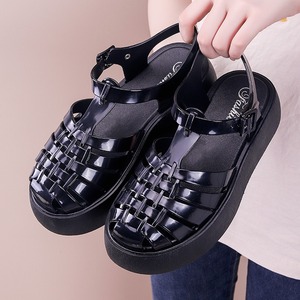 Sandales compensées antidérapantes respirantes à semelle épaisse pour <span class=keywords><strong>femme</strong></span> – Collection Printemps-Été – Personnalisables OEM – Mode et extérieur - Product Image 2