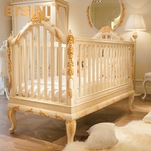 Lit château en bois européen, lit <span class=keywords><strong>cendrillon</strong></span> citrouille, ivoire et dorée, chariot de <span class=keywords><strong>princesse</strong></span>, lit pour enfants, nouvelle collection - Product Image 5