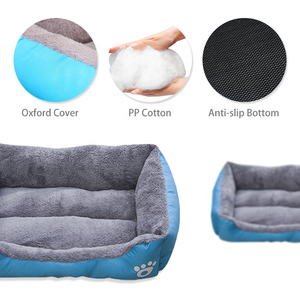 Lynpet Großhandel Maßgefertigtes Waschbares Rechteckiges Haustierbett Weiches Langlebiges Plüsch-Hundebett mit Rutschfestem Wasserdichtem Boden - Product Image 2
